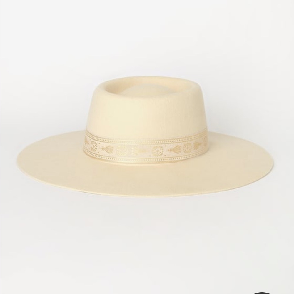 Lack of Colors - Juno Cream Wool Wide Brim Boaters Hat